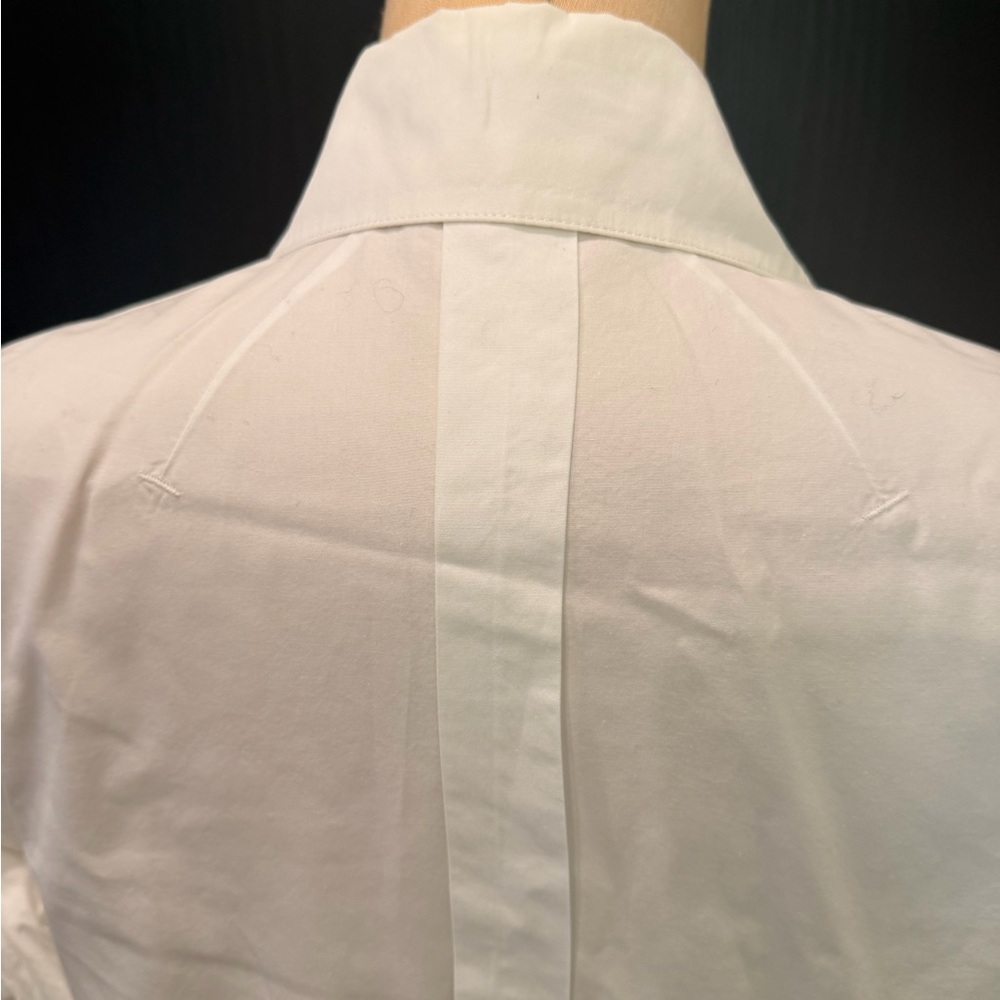 Givenchy White Button Down Shirt with Ruffle Sleeves - Picture 7 of 12
